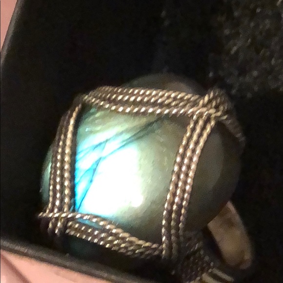 RING AUTHENTIC LABRADORITE GEMSTONE - Picture 3 of 8
